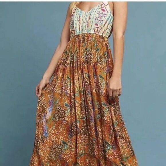 NEW Anthropologie RAGA Maxi Dress Parkland XS - Picture 2 of 3